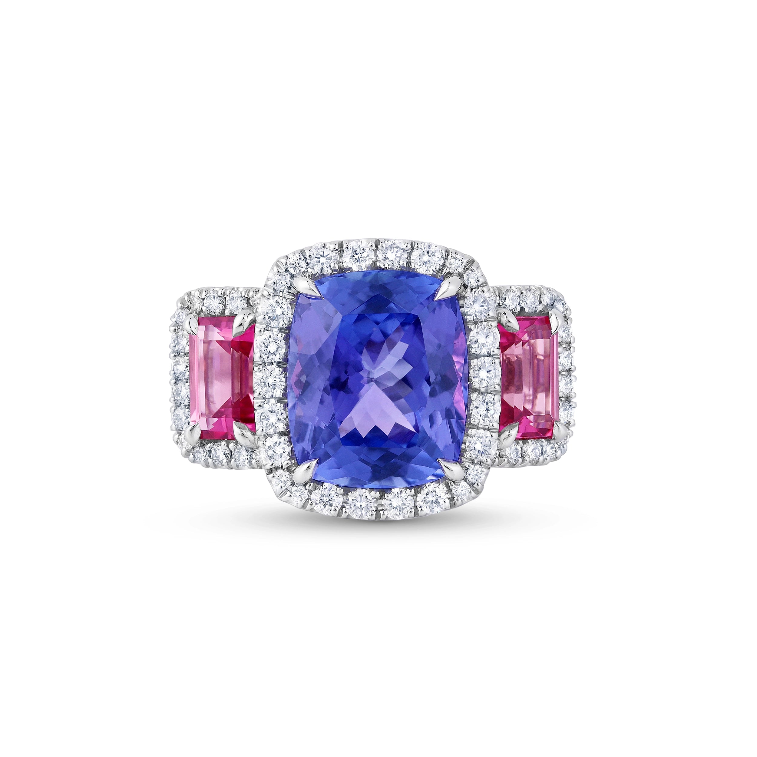 Tanzanite, Pink Tourmaline 3 - Stone Ring - Rings - Leviev