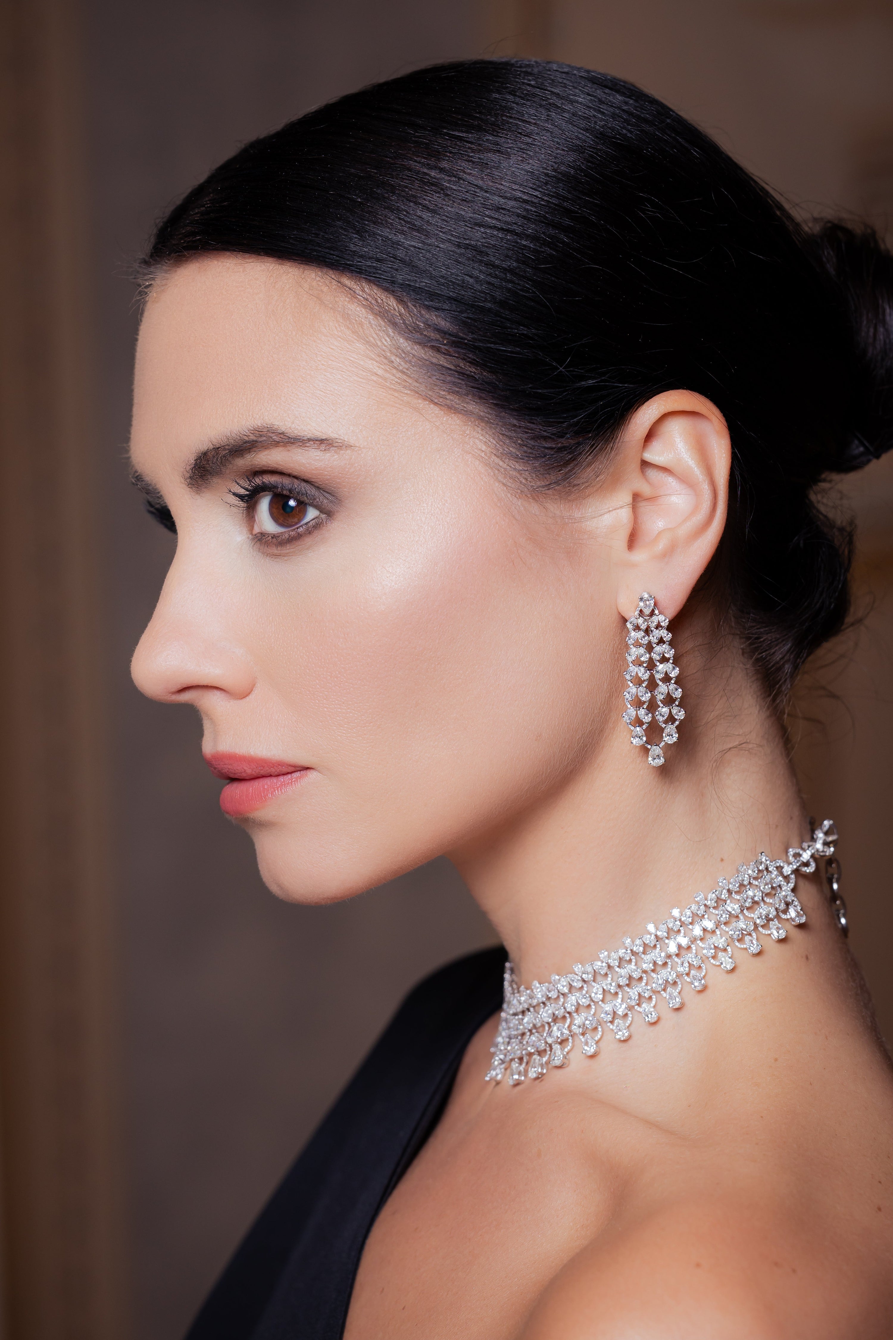 'The Carmen' Assorted Pear Diamond Necklace, 55 CT - Necklaces - Leviev