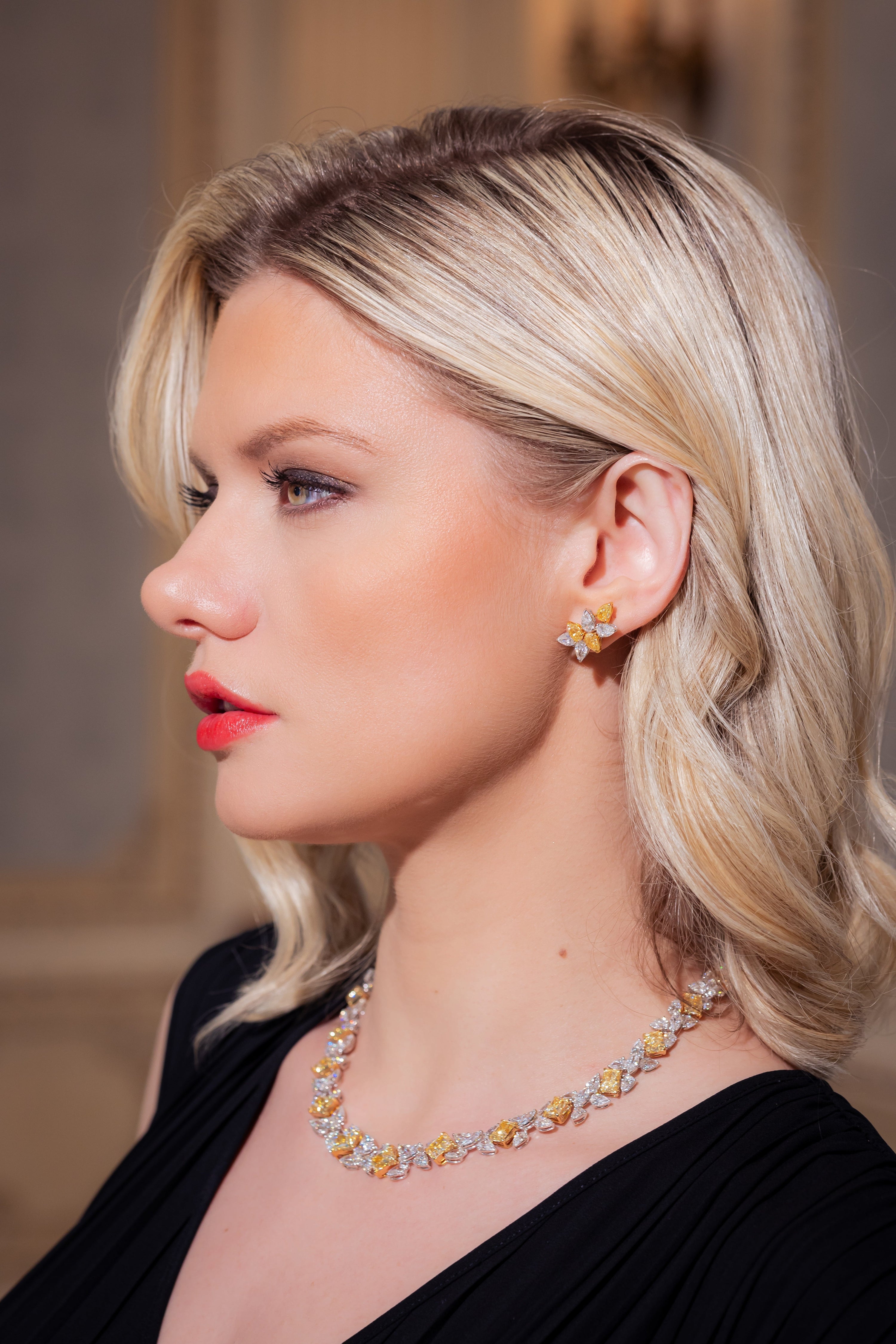'The Dorry' Fancy Shape Diamond Necklace, 68 CT - Necklaces - Leviev