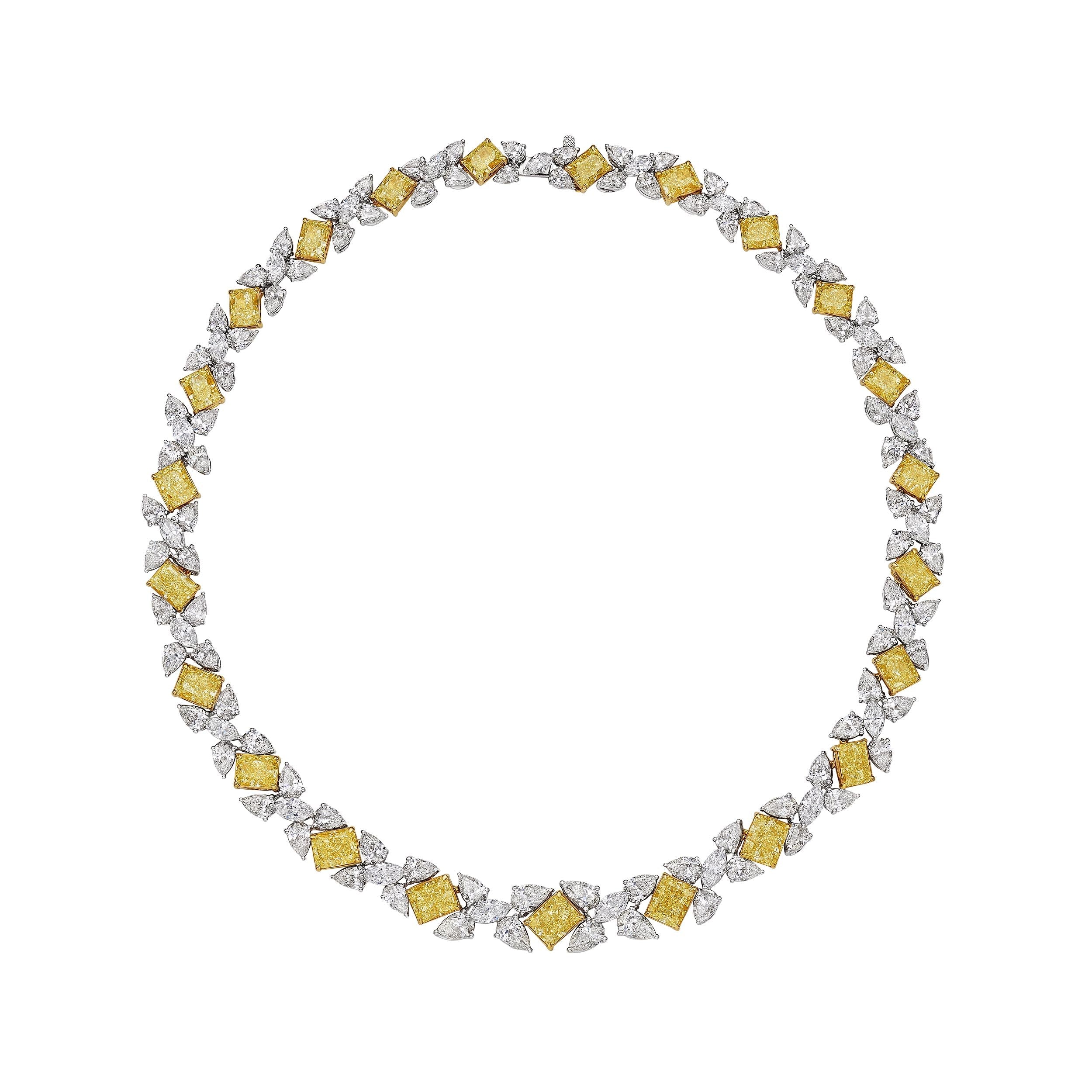 'The Dorry' Fancy Shape Diamond Necklace, 68 CT - Necklaces - Leviev Diamonds