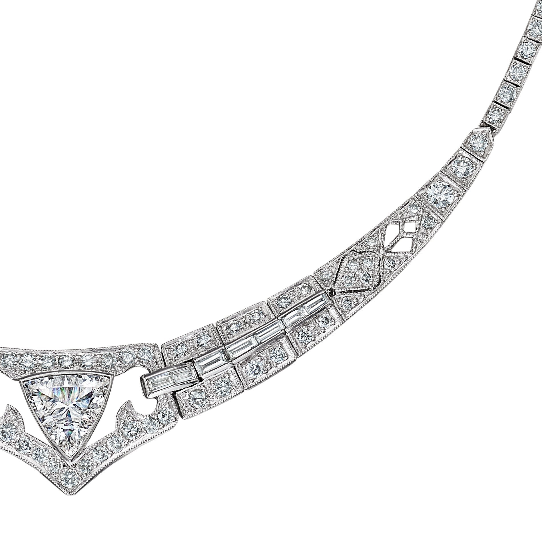 Trillion Cut Diamond Necklace, 5 CT - Necklaces - Leviev Diamonds