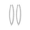 'V' Diamond Hoop Earrings, 1 CT - Earrings - Leviev Diamonds