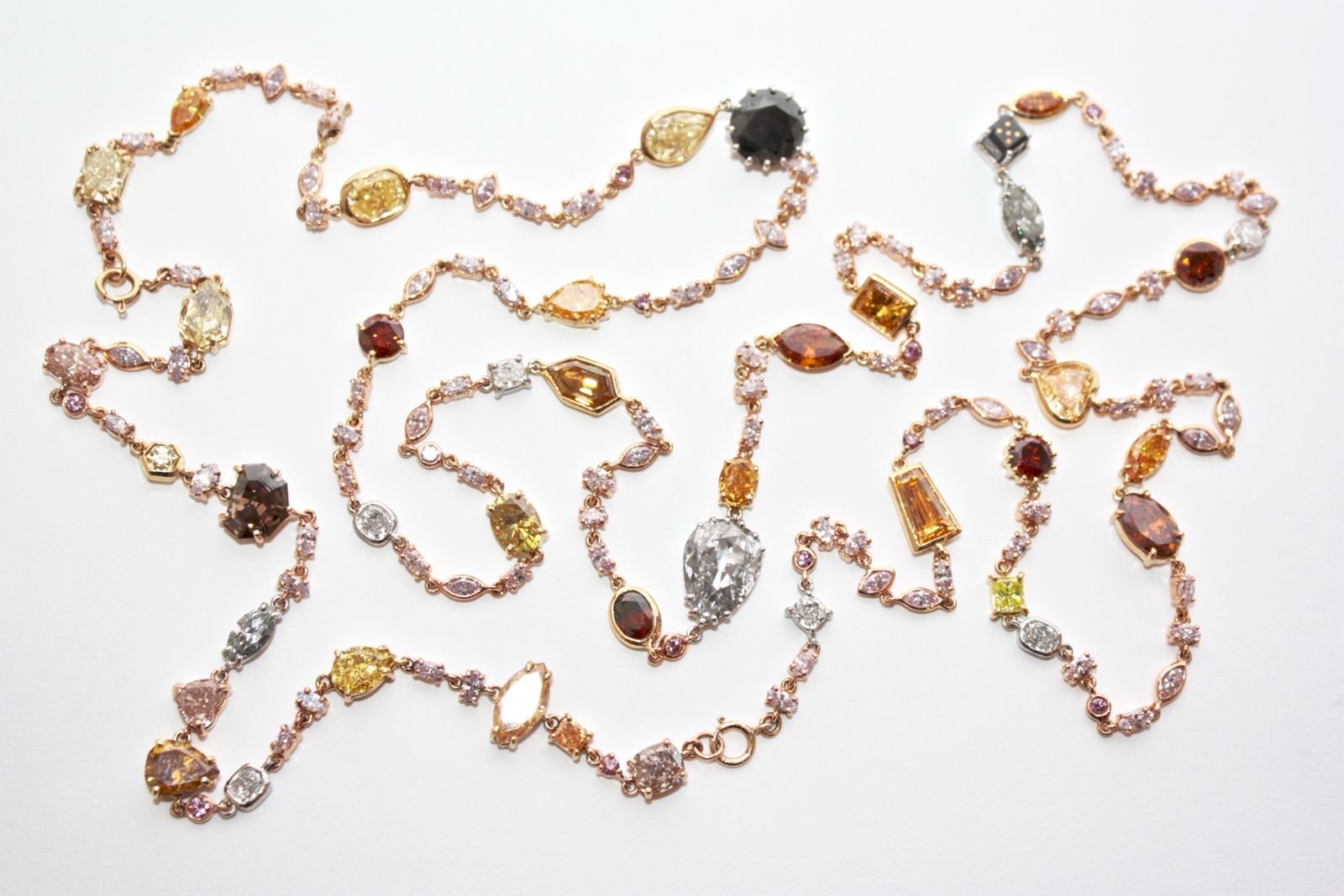 'Yard of Colors' Diamond by the Yard Necklace, 68 CT - Necklaces - Leviev