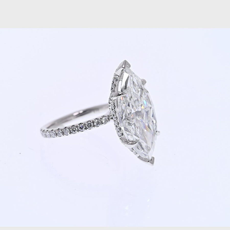 Marquise Shape Cut Diamond Ring