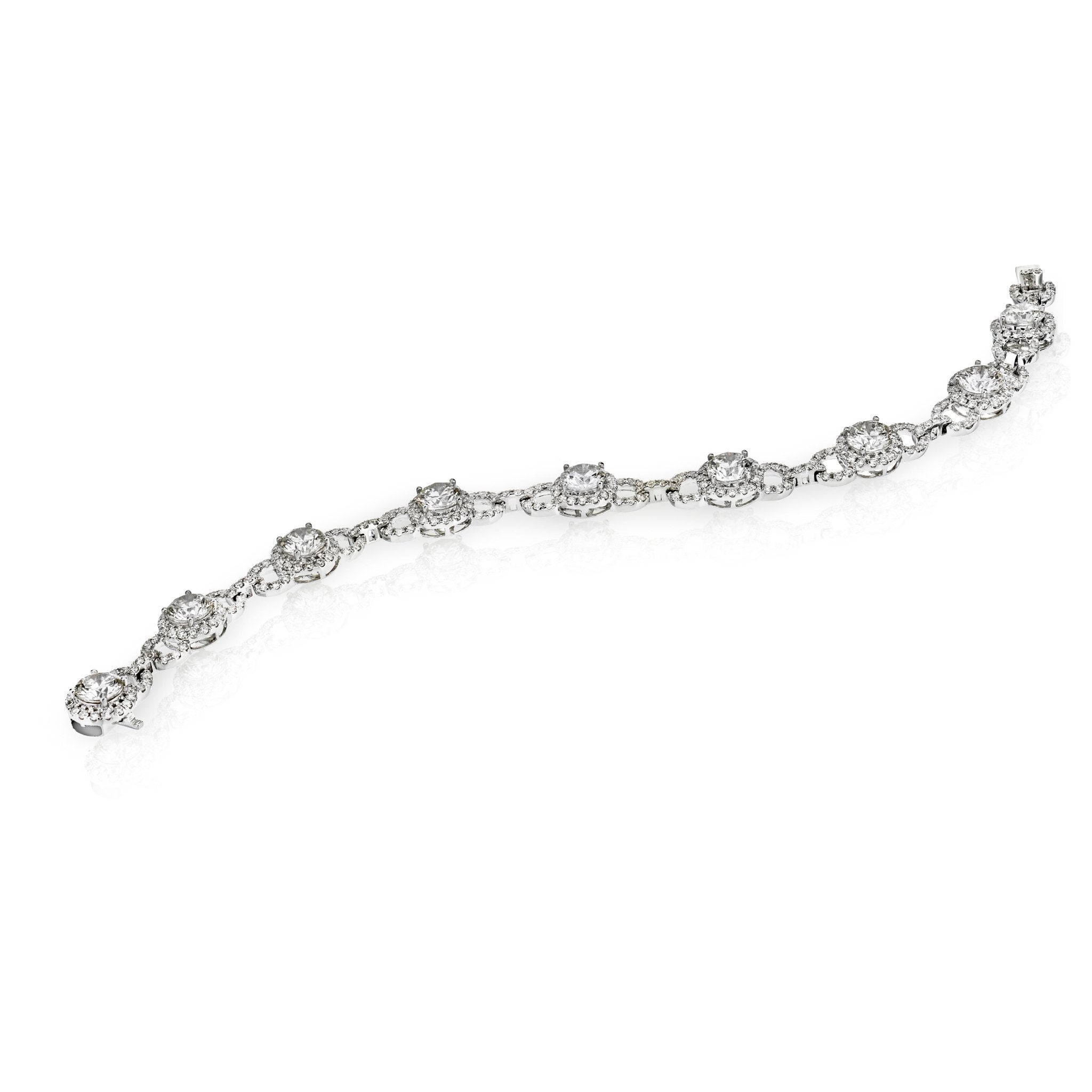 9 Center Stones Diamond Bracelet - Bracelets - Leviev Diamonds