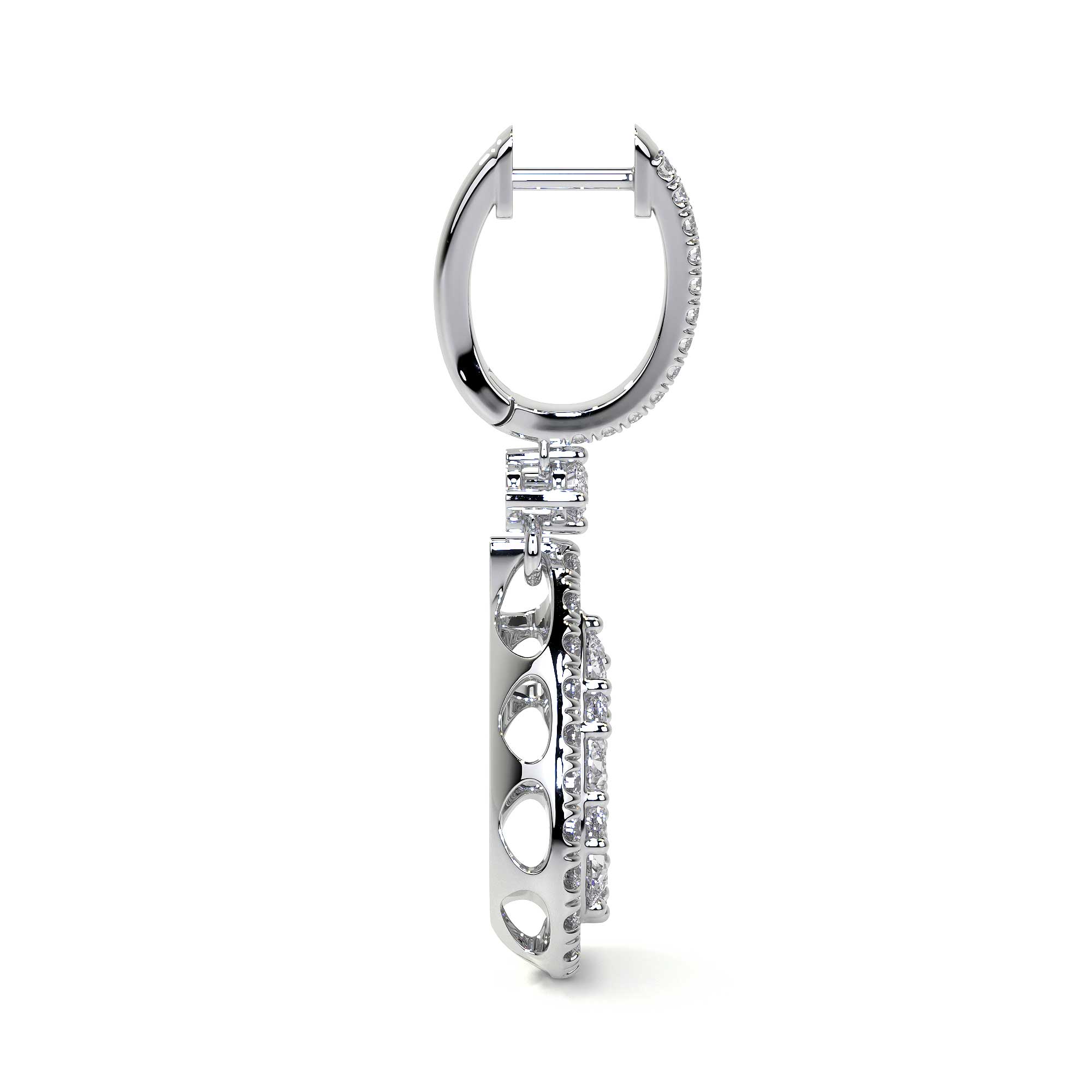 "Alliance" Diamond Earrings with Pear Shape Drop Cluster, 2.20 CT Leviev Earrings "Alliance" Diamond Earrings with Pear Shape Drop Cluster, 2.20 CT Leviev Earrings 