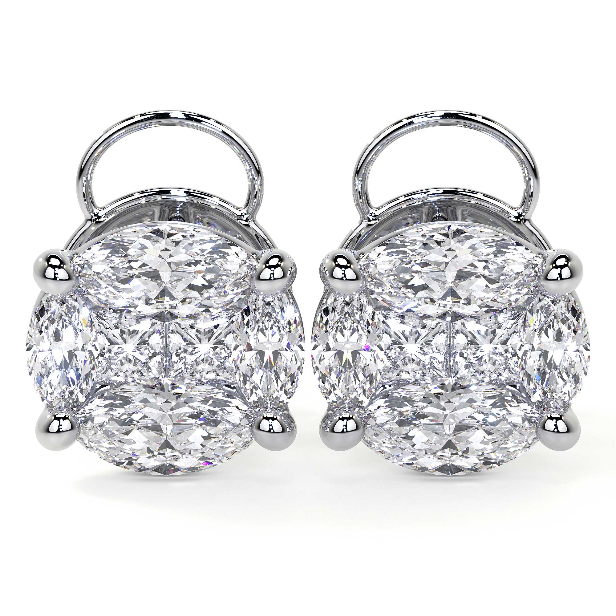 Cluster Diamond Earrings Leviev Earrings Leviev 