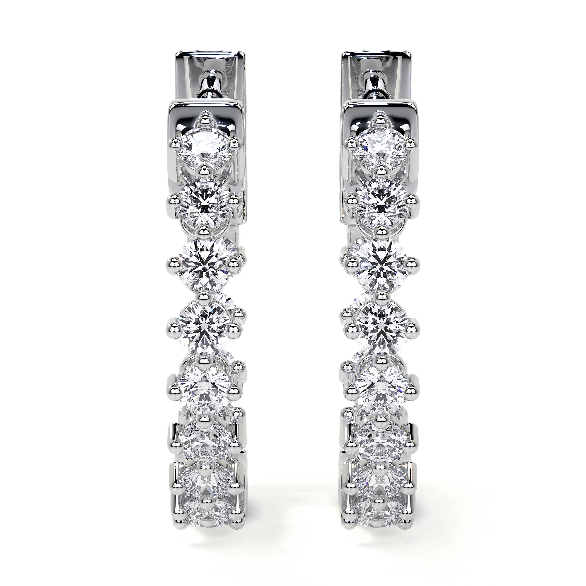 Diamond Hoop Earrings, 1.00 CT Leviev Earrings Leviev Signature Leviev 