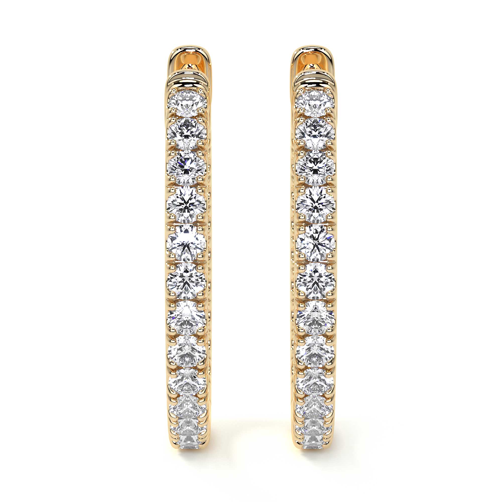 Diamond Hoop Earrings, 1.80 CT Leviev Earrings Diamond Hoop Earrings, 1.80 CT Leviev Earrings 