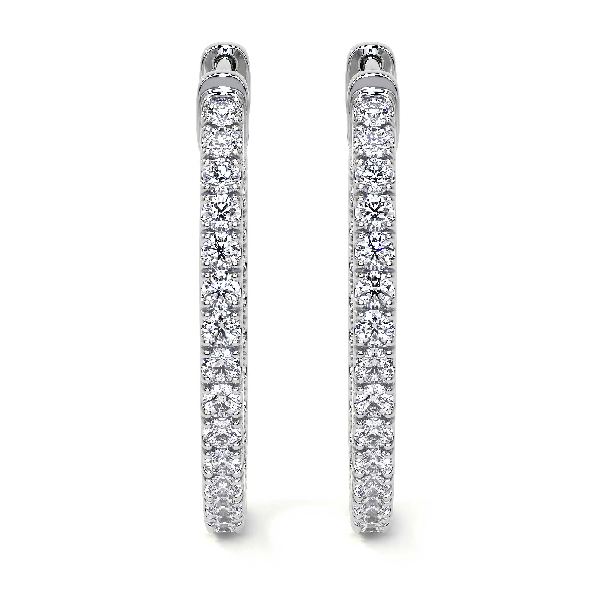 Diamond Hoop Earrings, 1.80 CT Leviev Earrings Leviev 
