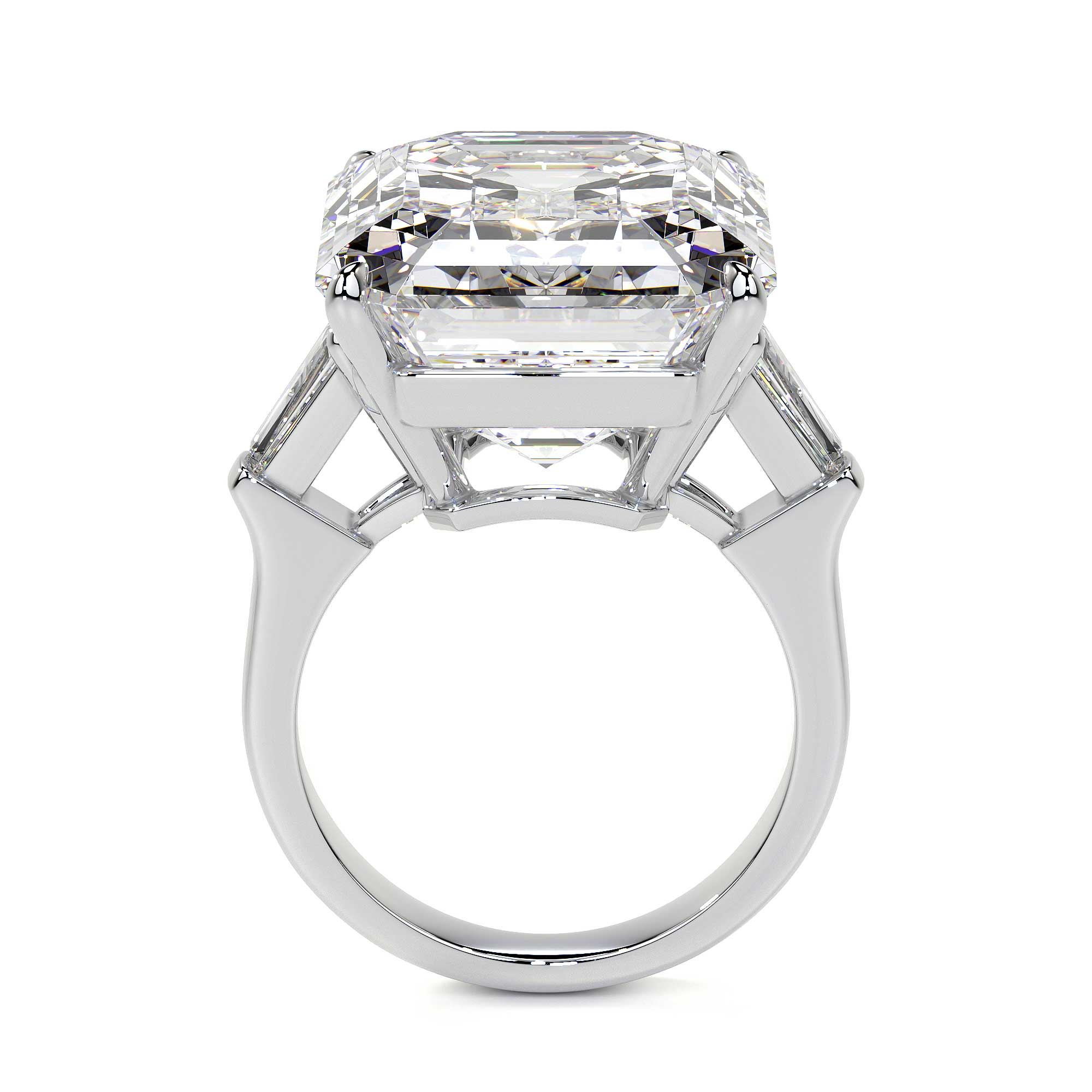 Emerald Cut Diamond Ring, 19 CT Leviev Rings Emerald Cut, High Jewelry