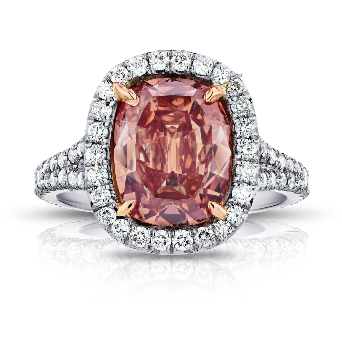 Leviev 4.05 Carat Fancy Brown Pink Cushion Cut Diamond Ring in 18K White Gold Leviev Rings 18k White Gold, 18k White Gold Ring, Colored Cushion Cut Diamond Ring, Colored Diamond, Colored Diamond Ring, Cushion Cut Diamond, Cushion Cut Diamond Ring, Diamond Halo Ring, Diamond Ring, Diamond Statement Ring, Fancy Brown Pink Diamond, Fine Jewelry, Fine Jewelry Ring, GIA Certified, GIA Certified Diamond Ring, Gold & Diamond Ring, Halo Ring, High Jewelry, Leviev, Leviev Ring, Luxury Diamond Ring, Luxur