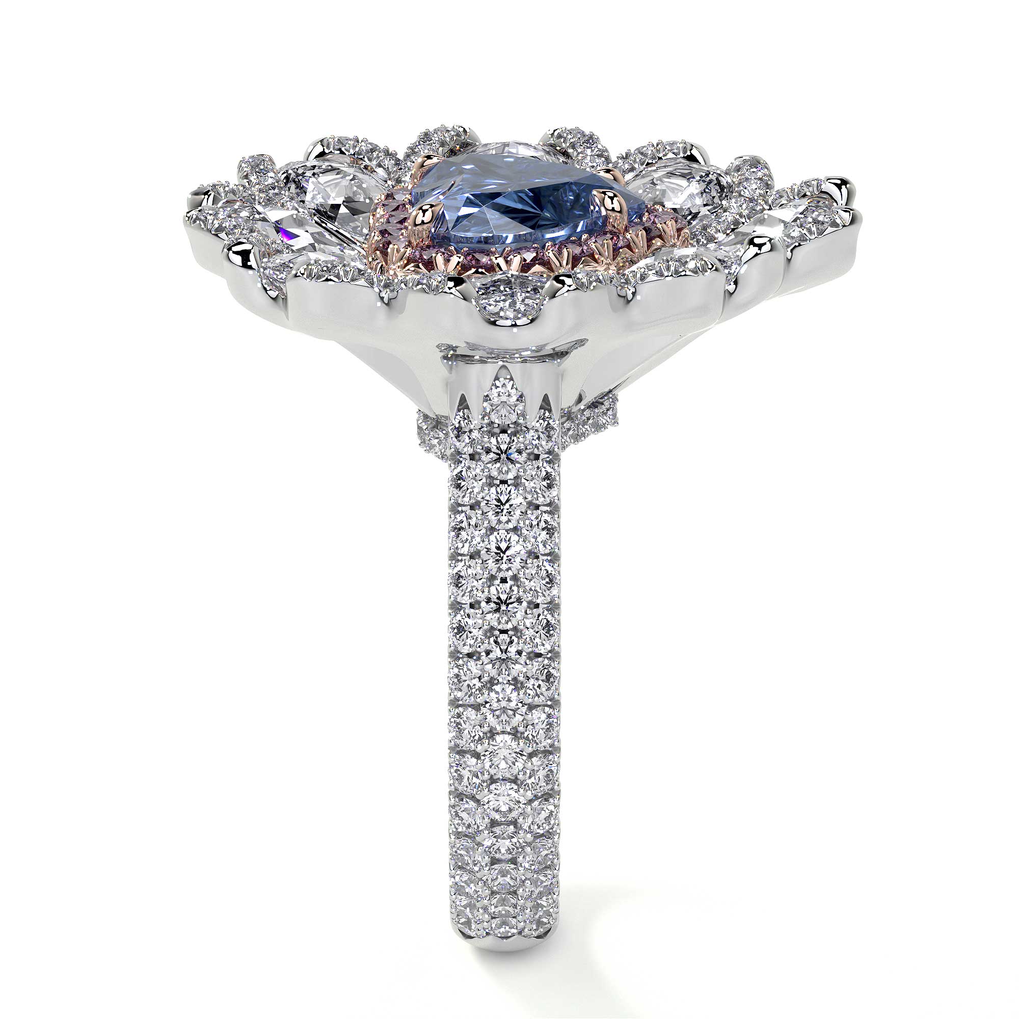 Heart Shaped Blue Diamond Ring - Rings - Leviev  Diamonds