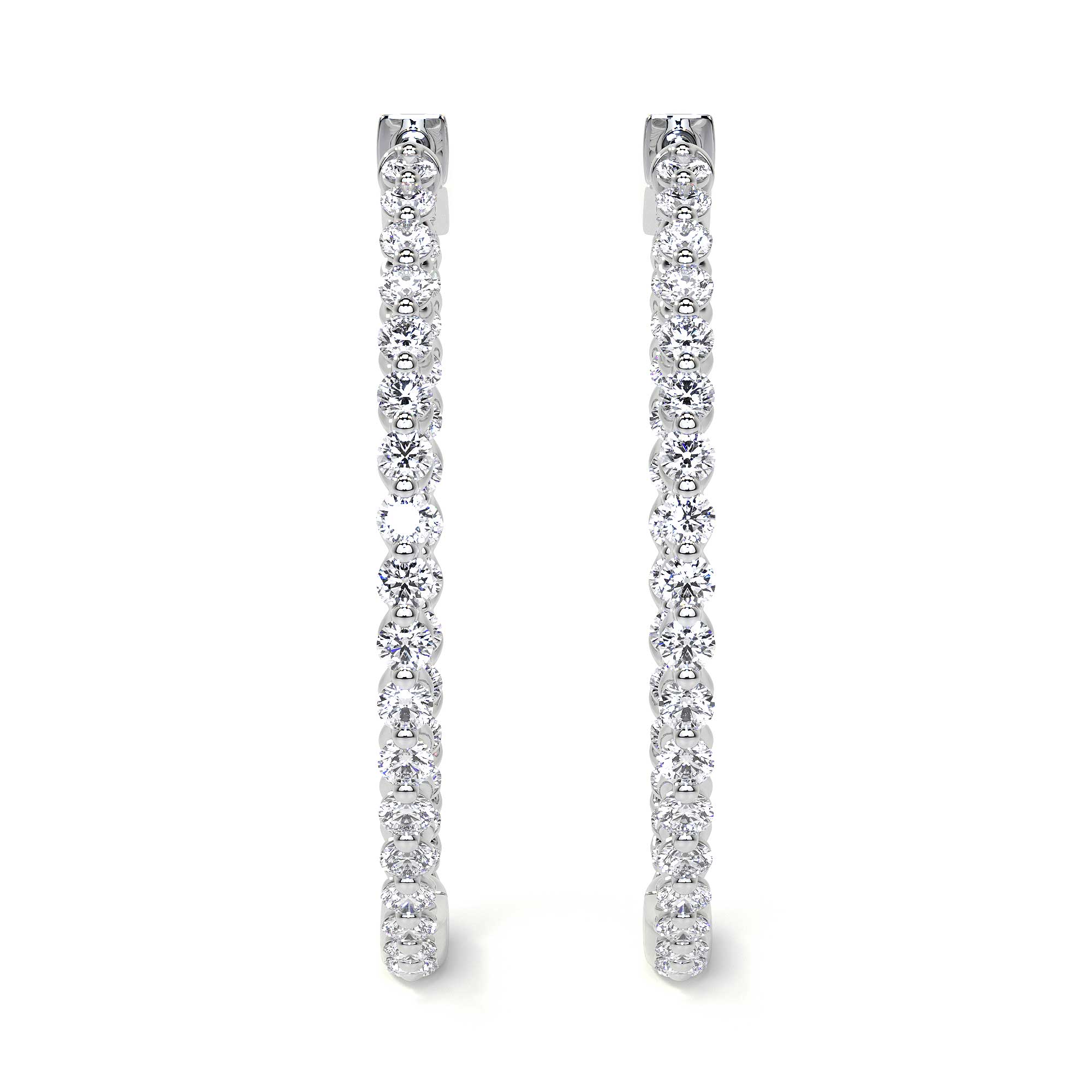 Inside Out Large Diamond Hoops Leviev Earrings Leviev Signature, The Classic Collection