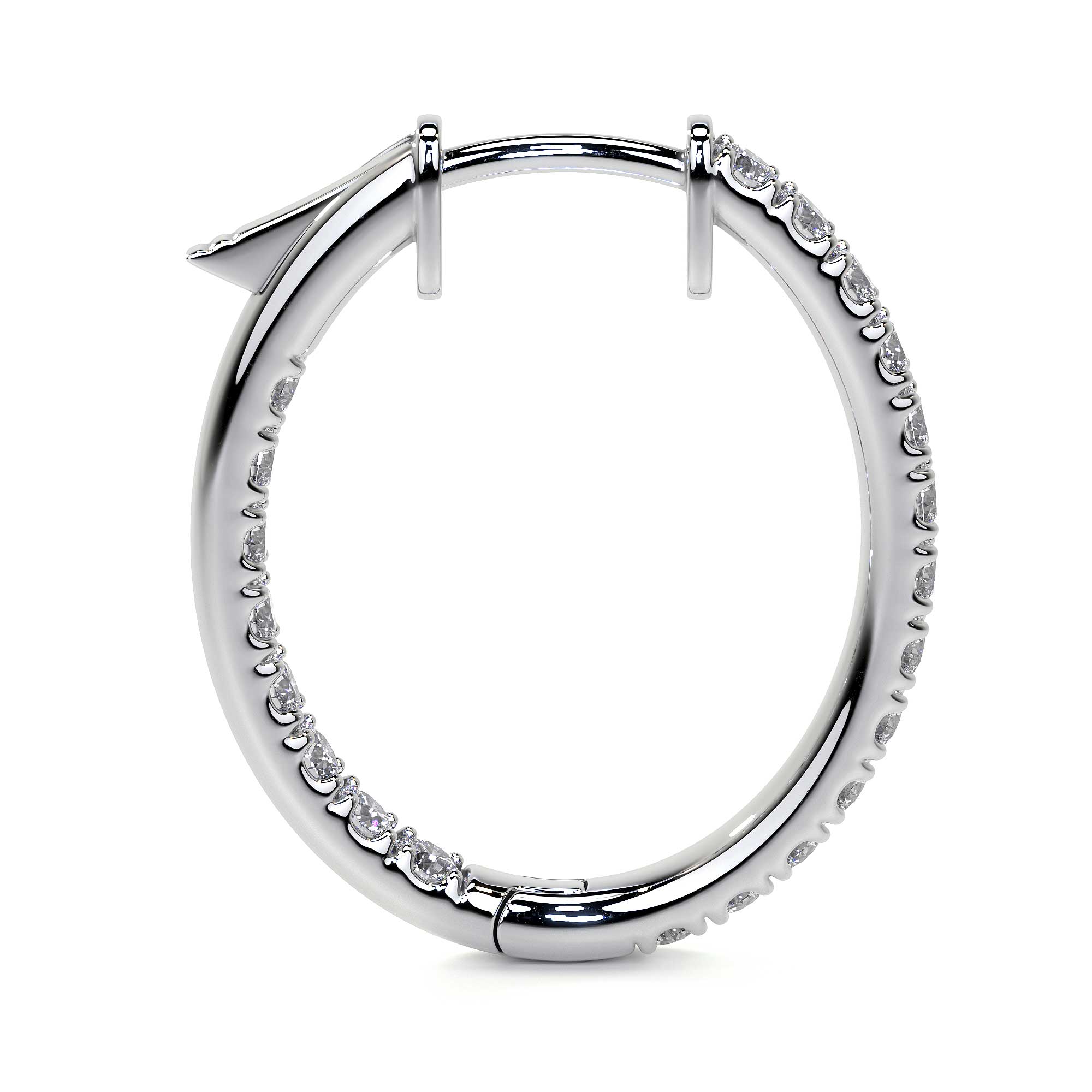 Round Diamond Hoop Earrings, 0.90 CT Leviev Earrings Leviev Signature Leviev 