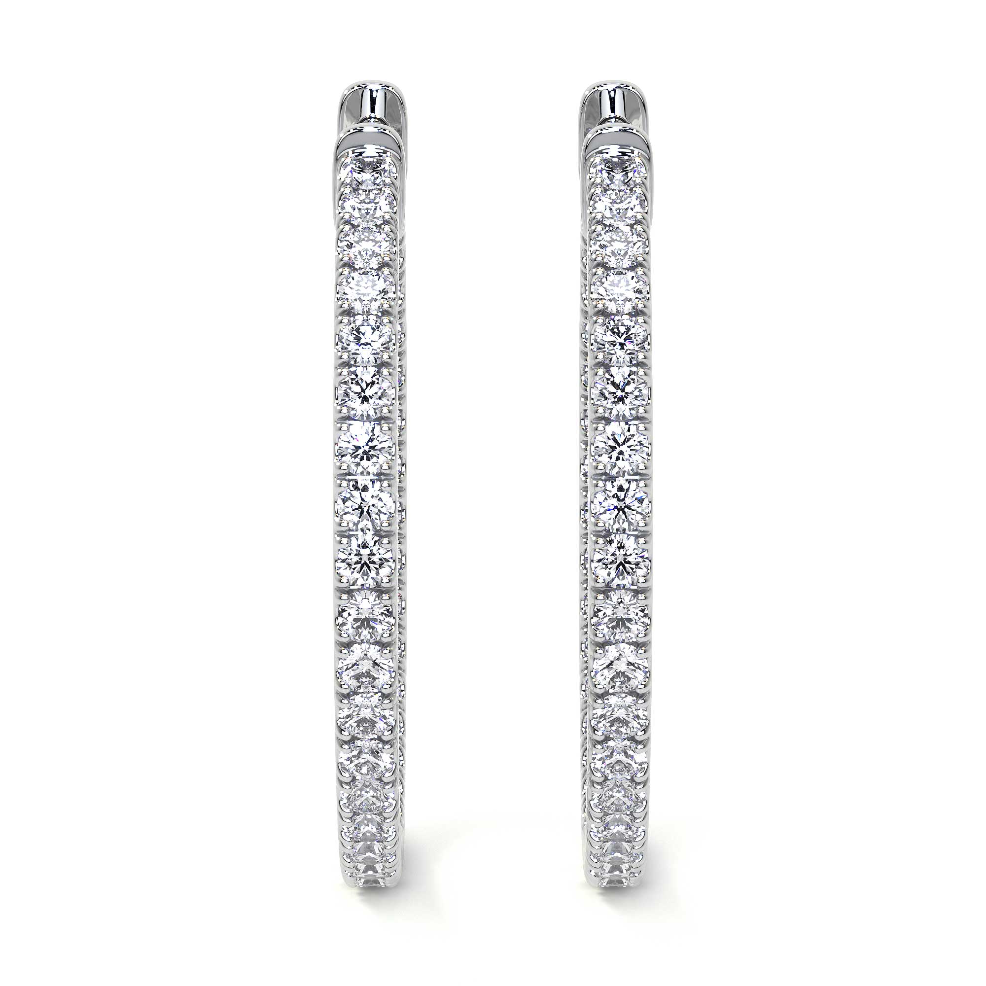 Round Diamond Hoop Earrings, X-Large Leviev Earrings Leviev Signature Leviev 
