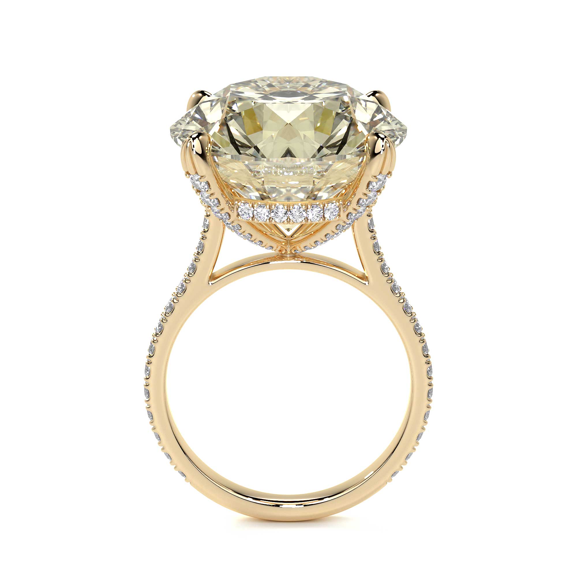 Solitaire Round Diamond Ring, 15 CT Leviev Rings High Jewelry, Round Diamond Leviev 