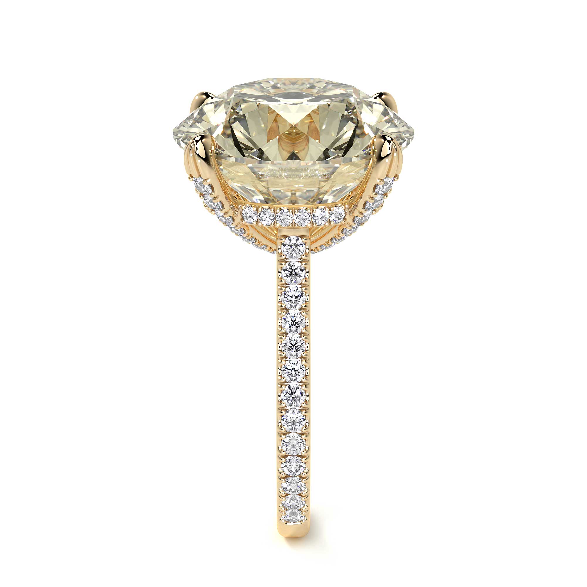 Solitaire Round Diamond Ring, 15 CT Leviev Rings High Jewelry, Round Diamond Leviev 