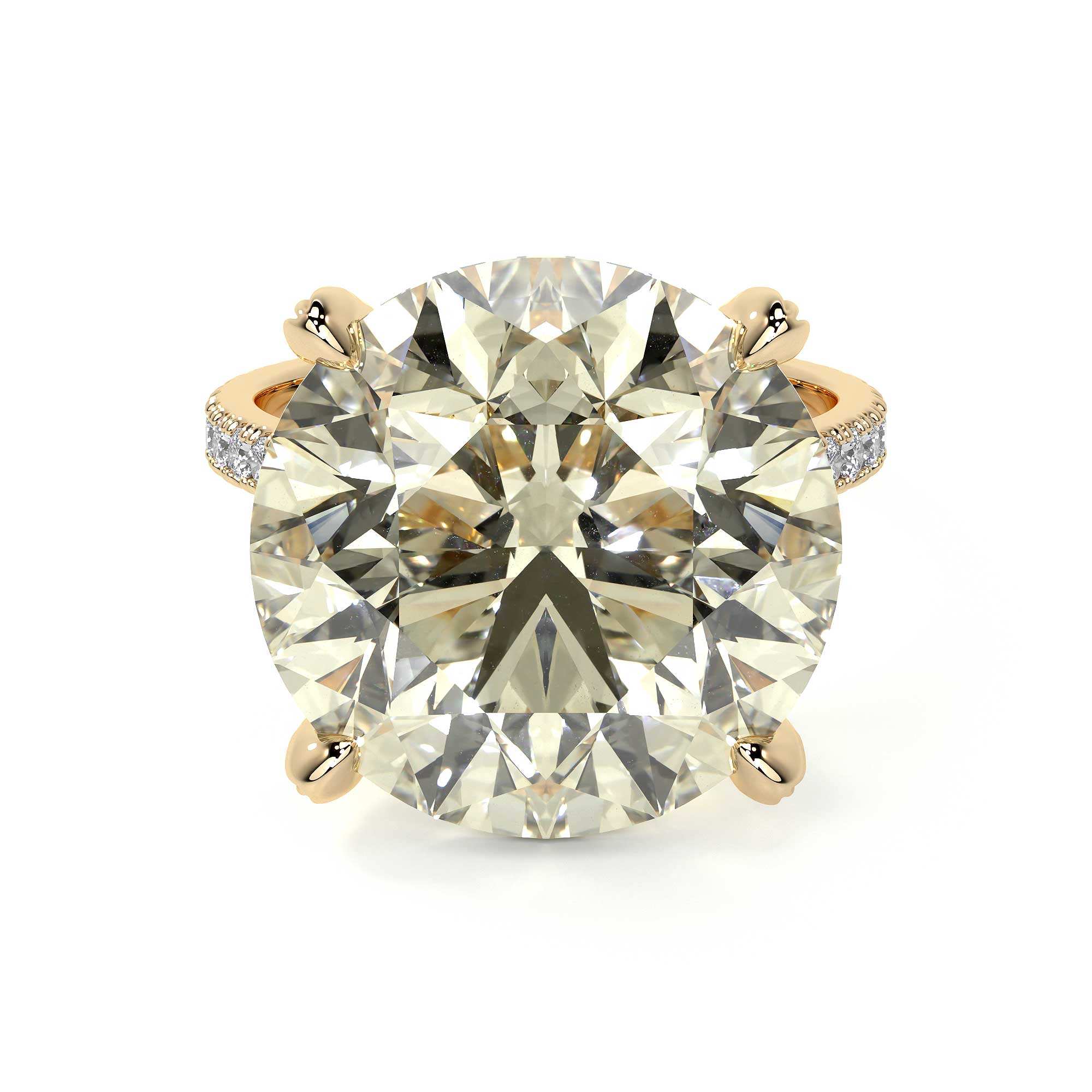 Solitaire Round Diamond Ring, 15 CT Leviev Rings High Jewelry, Round Diamond Leviev 