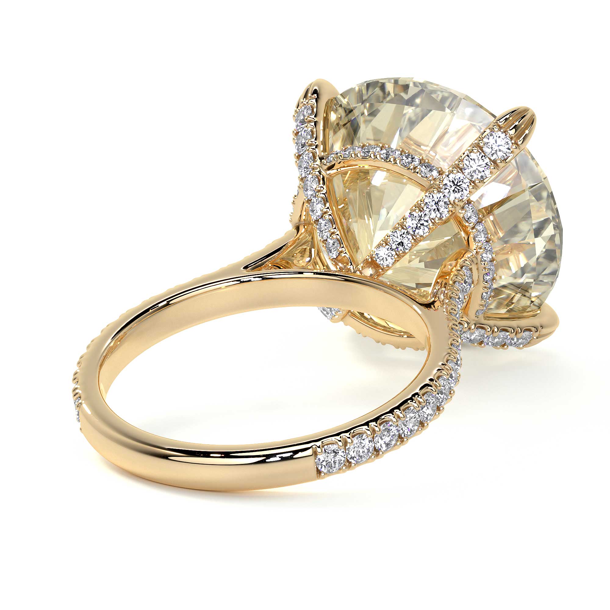 Solitaire Round Diamond Ring, 15 CT Leviev Rings High Jewelry, Round Diamond Leviev 