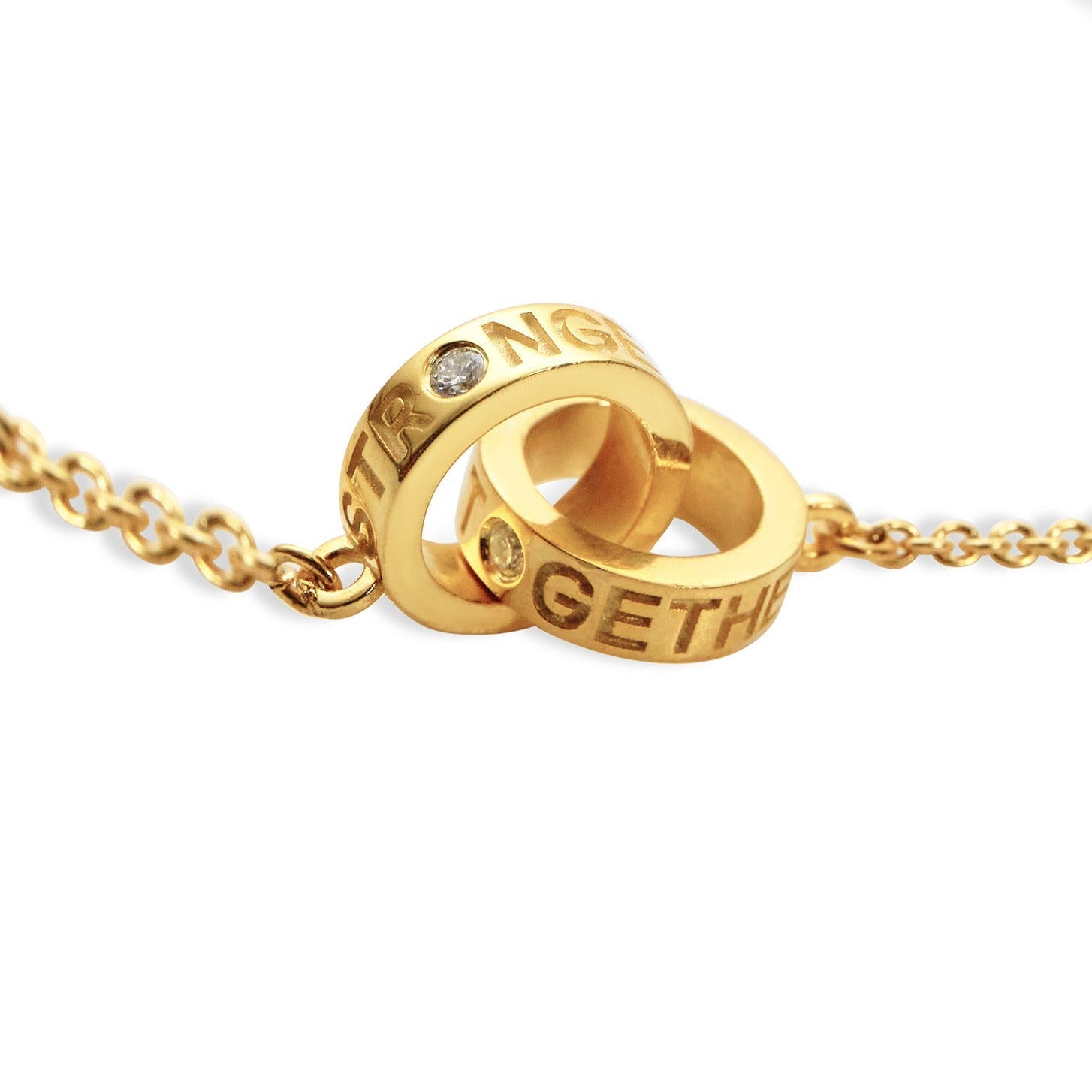 Stronger Together Charm Bracelet in 18K Gold Vermeil Leviev Bracelets 18k Gold Bracelet, Ayleen Charlotte, Bracelet, Bracelets, Cecilie Fjellhøy, Charity Bracelet, Charm Bracelet, Diamond, Diamond Bracelet, Everyday Bracelet, Gold & Diamond Bracelet, Gold Bracelet, Gold Charity Bracelet, Gold Charm Bracelet, Leviev, Leviev Bracelet, Meaningful Jewelry Gift, Pernilla Sjöholm, Sterling Silver, Sterling Silver Bracelet, Stronger Together, Tinder Swindler, Yellow Gold, Yellow Gold Bracelet Leviev 