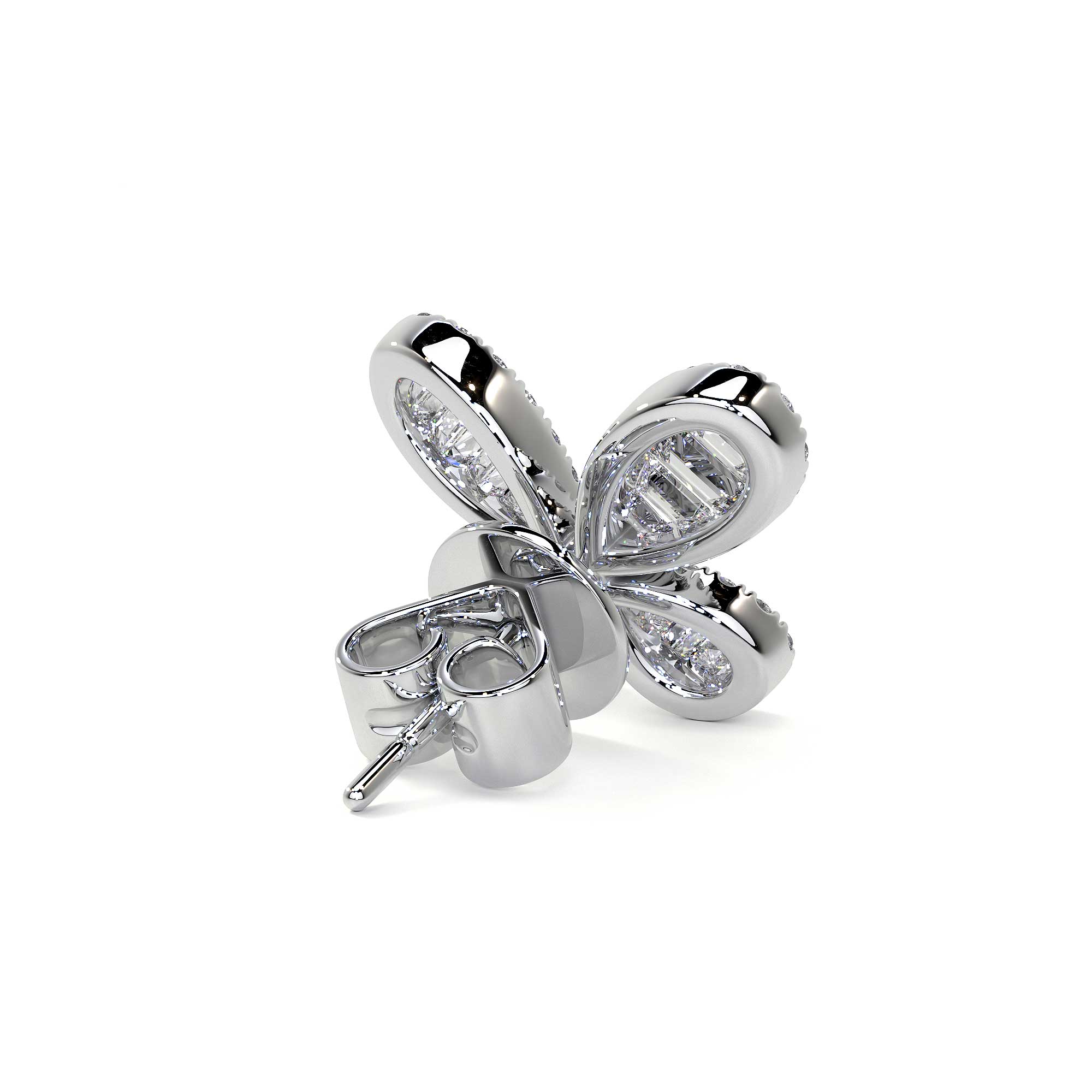 Butterfly Cluster Diamond Earring - Earrings - Leviev Diamonds
