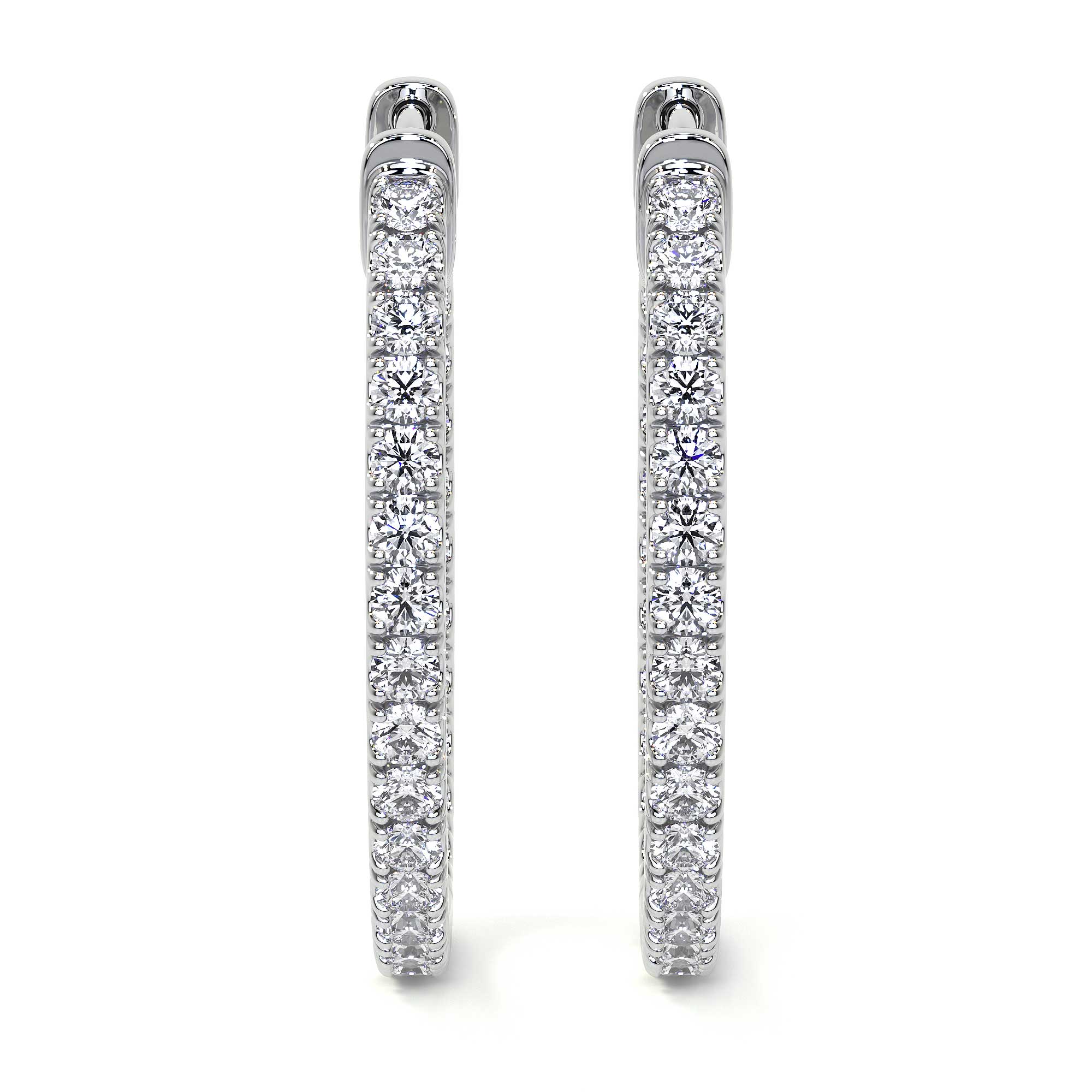 Diamond Hoop Earrings, 1.80 CT - Earrings - Leviev Diamonds