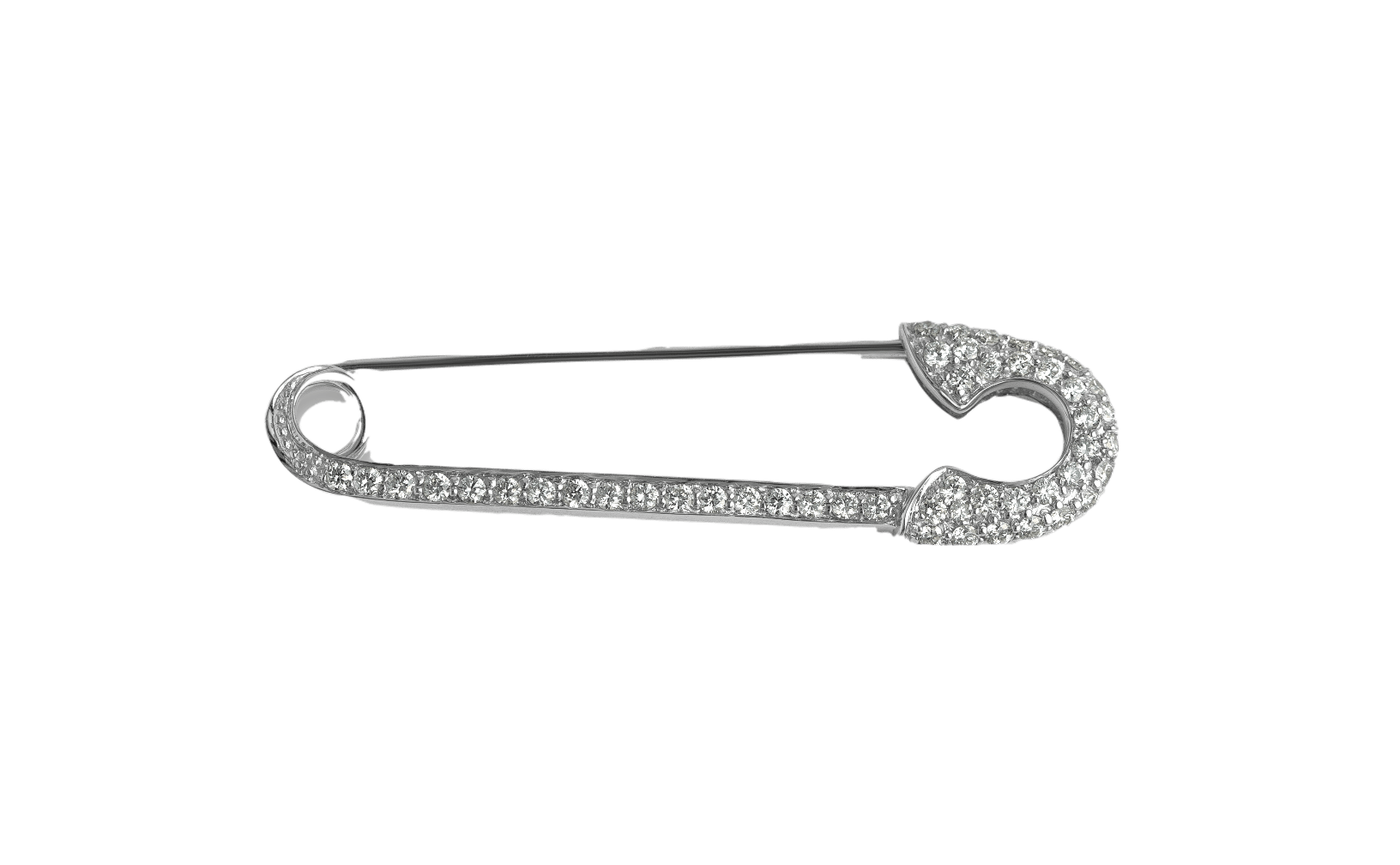 Pave diamond safety pin 2025 earrings