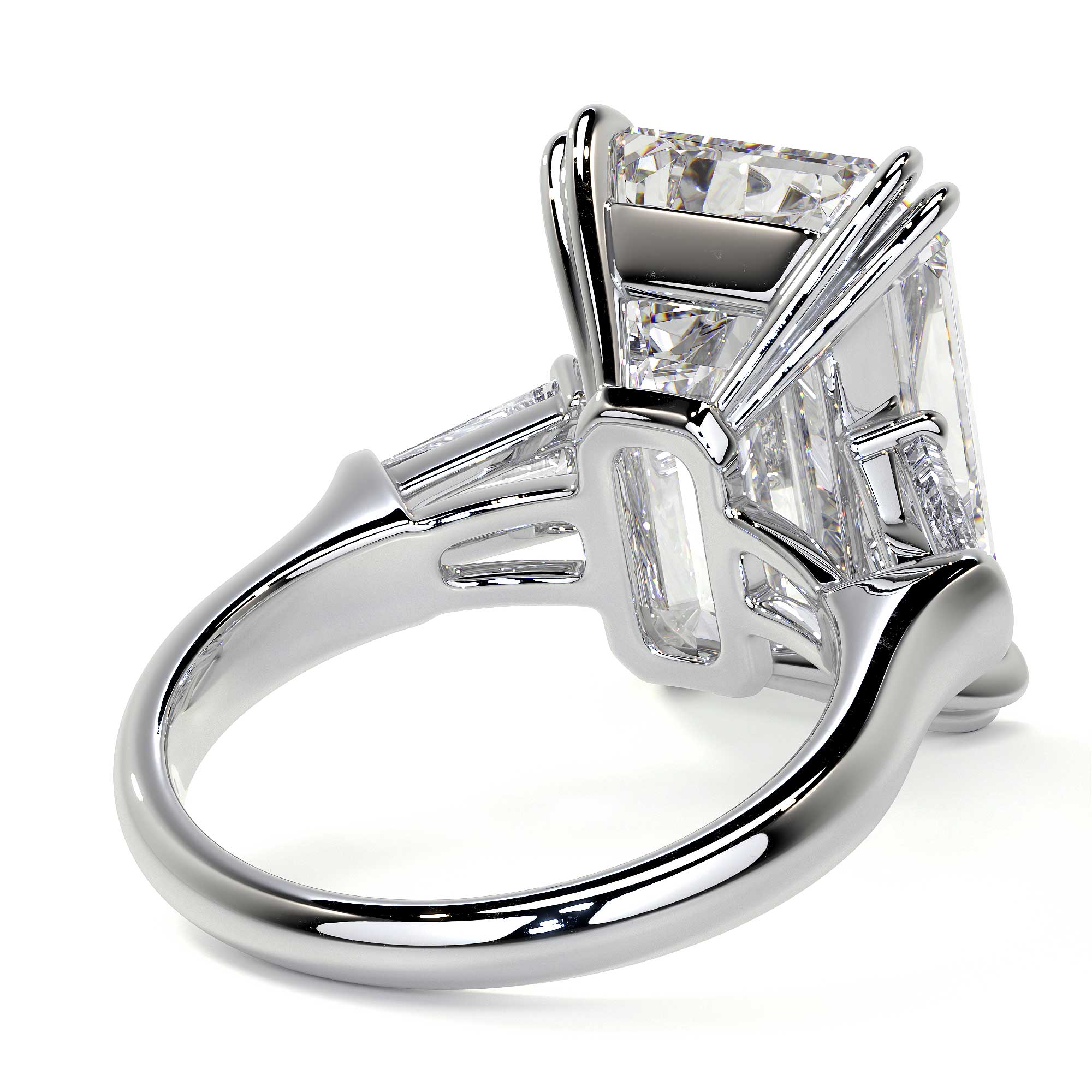 P3 POMPEII3 1 3/8ct 3-Stone Diamond Engagement Ring 14K Rose Gold Past  Present Future - Size 4.5 | Amazon.com