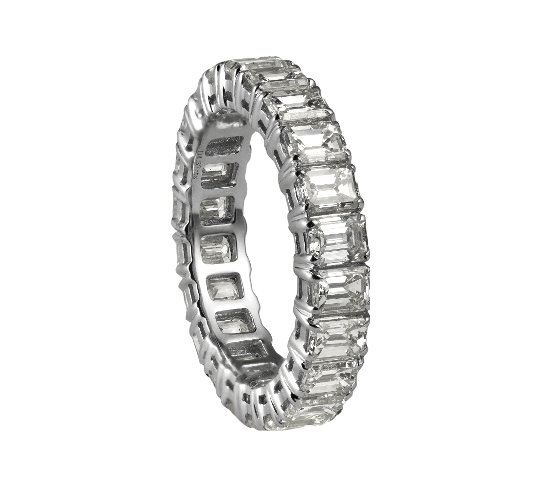 Emerlad Cut Diamond Eternity Band, 0.20 CT Each - Rings - Leviev Diamonds