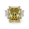 Fancy Intense Yellow Radiant Cut Diamond Ring, 10 Carat - Rings - Leviev Diamonds