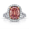 Fancy Pink Colored Cushion Diamond Ring - Leviev Diamonds