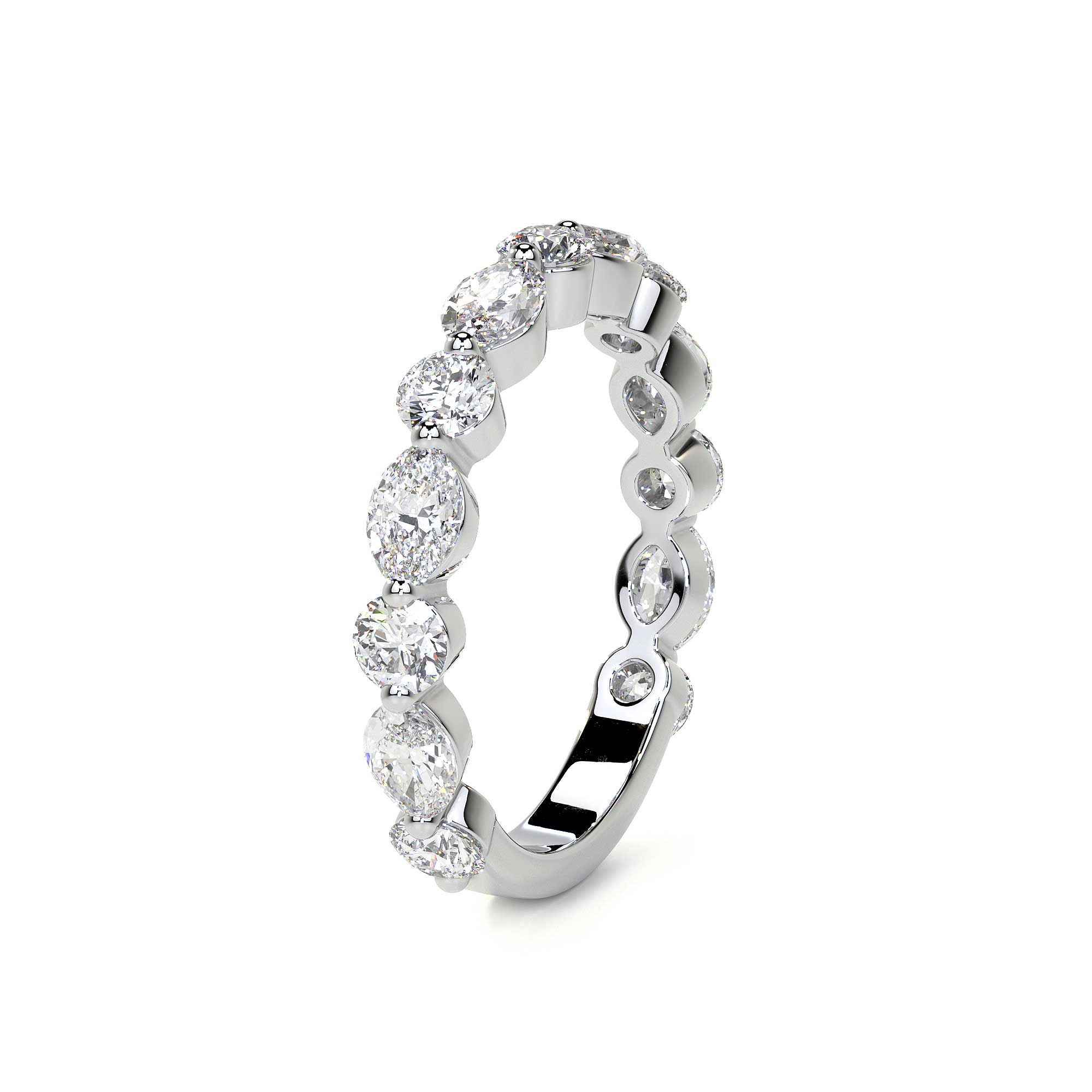 Mixed Shape Stackable 3/4 Ring - Rings - Leviev Diamonds