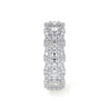 Oval Cut Diamond Eternity Band Ring with Halo - Rings - Leviev Diamonds
