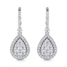 Pear Shape Drop Cluster Diamond Earrings - Earrings - Leviev Diamonds