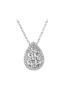 Pear Shaped Halo Diamond Necklace - Necklaces - Leviev Diamonds
