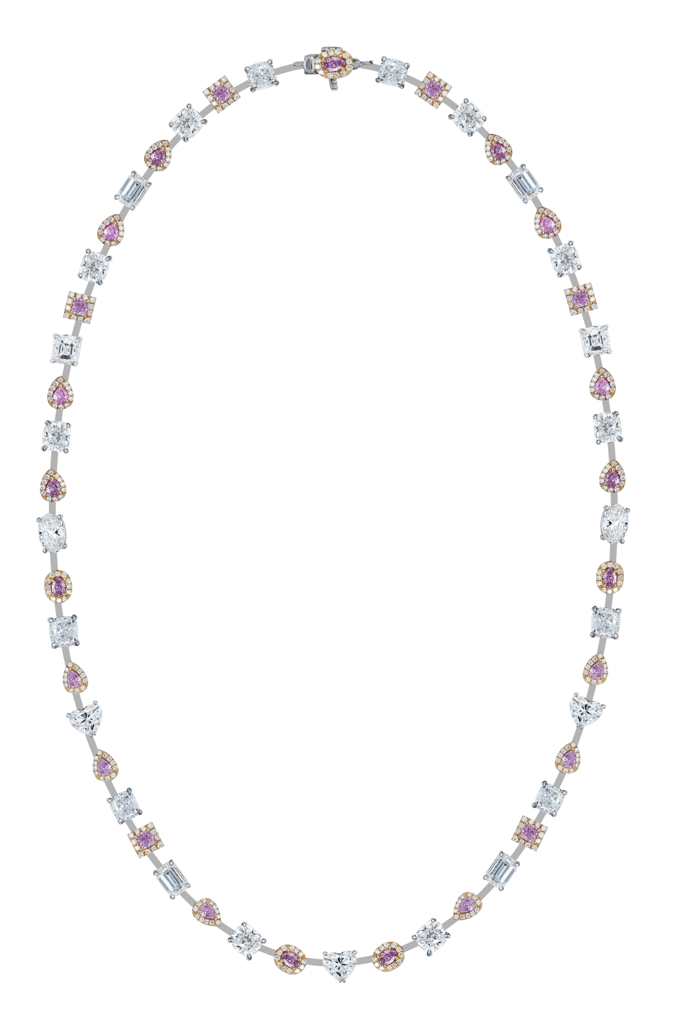 Pink & White Diamond Necklace - Necklaces - Leviev Diamonds