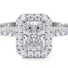 Radiant Cut Cluster Diamond Ring with Halo - Rings - Leviev Diamonds