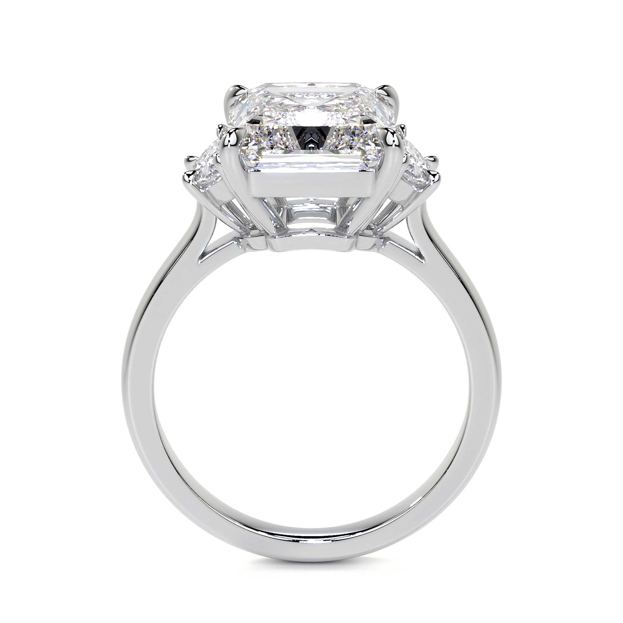 4 Carat Octagon Cut Lab Grown Diamond Bezel Set Mens Ring In Platinum –  ASSAY