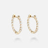 Small Diamond Hoop Earrings in Yellow Gold - Earrings - Leviev Diamonds