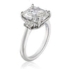 Three Stone Diamond Ring with Half-Moon Cuts, 4.02 CT - Rings - Leviev Diamonds
