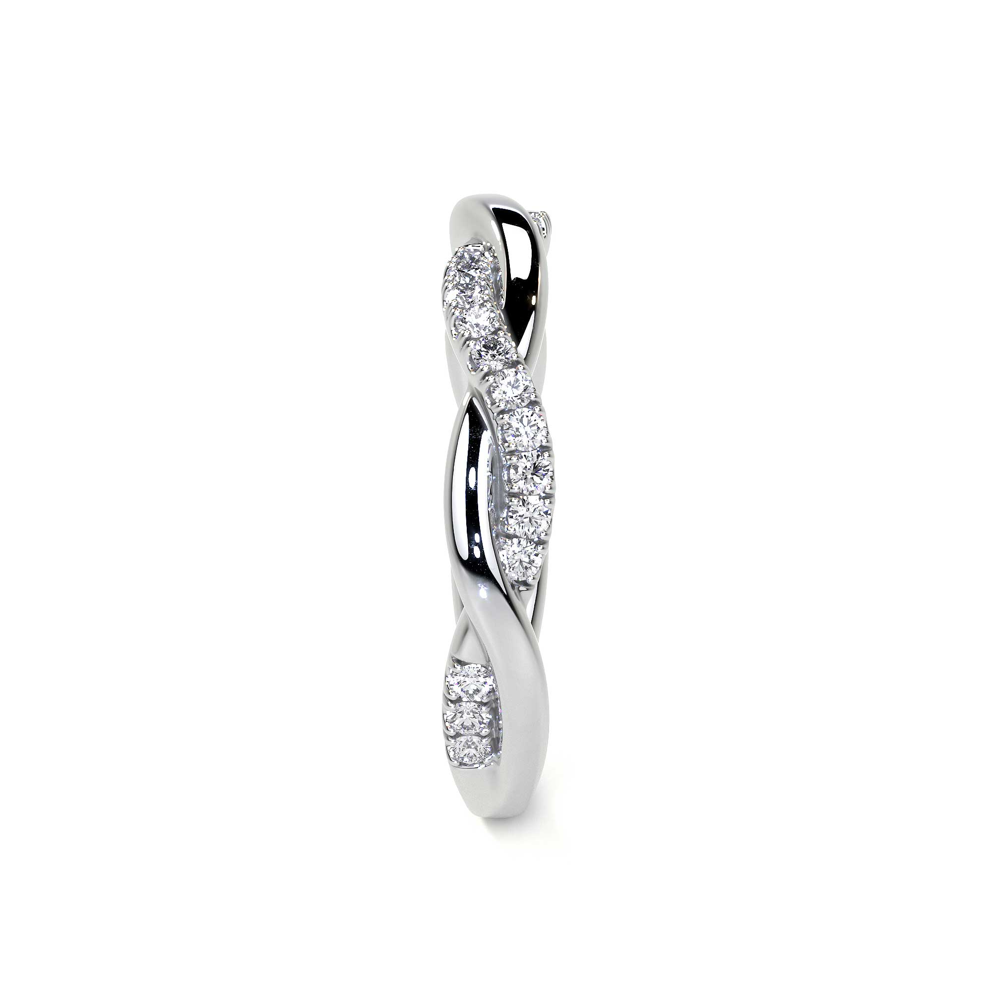 Twirl Ring with Diamond Pave - Rings - Leviev Diamonds