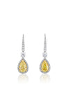 Yellow Drop Pear Shape Diamond Earrings - Leviev Diamonds