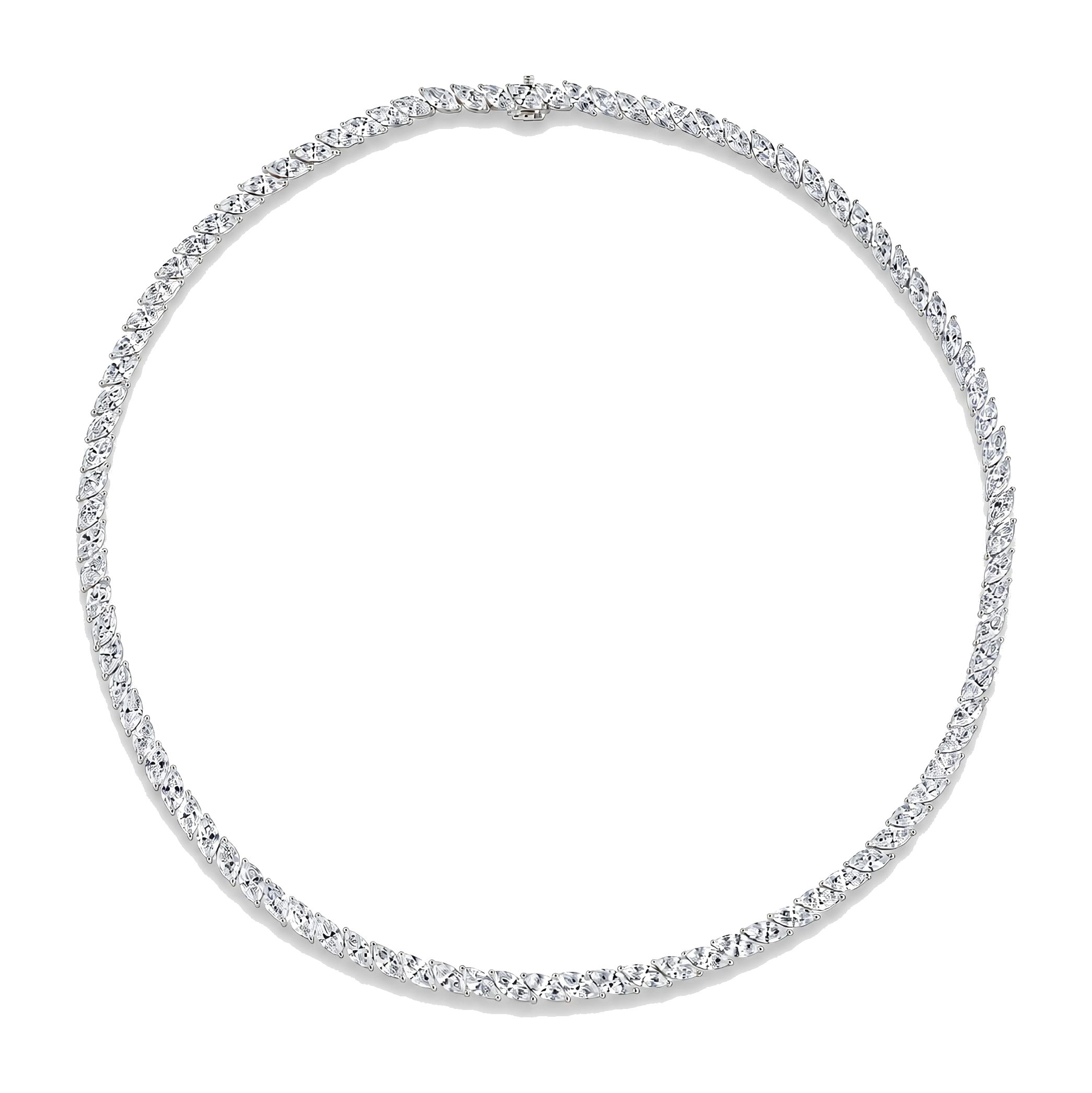 Waverly 21.32 Carat Marquise Diamond Necklace in 18K White Gold