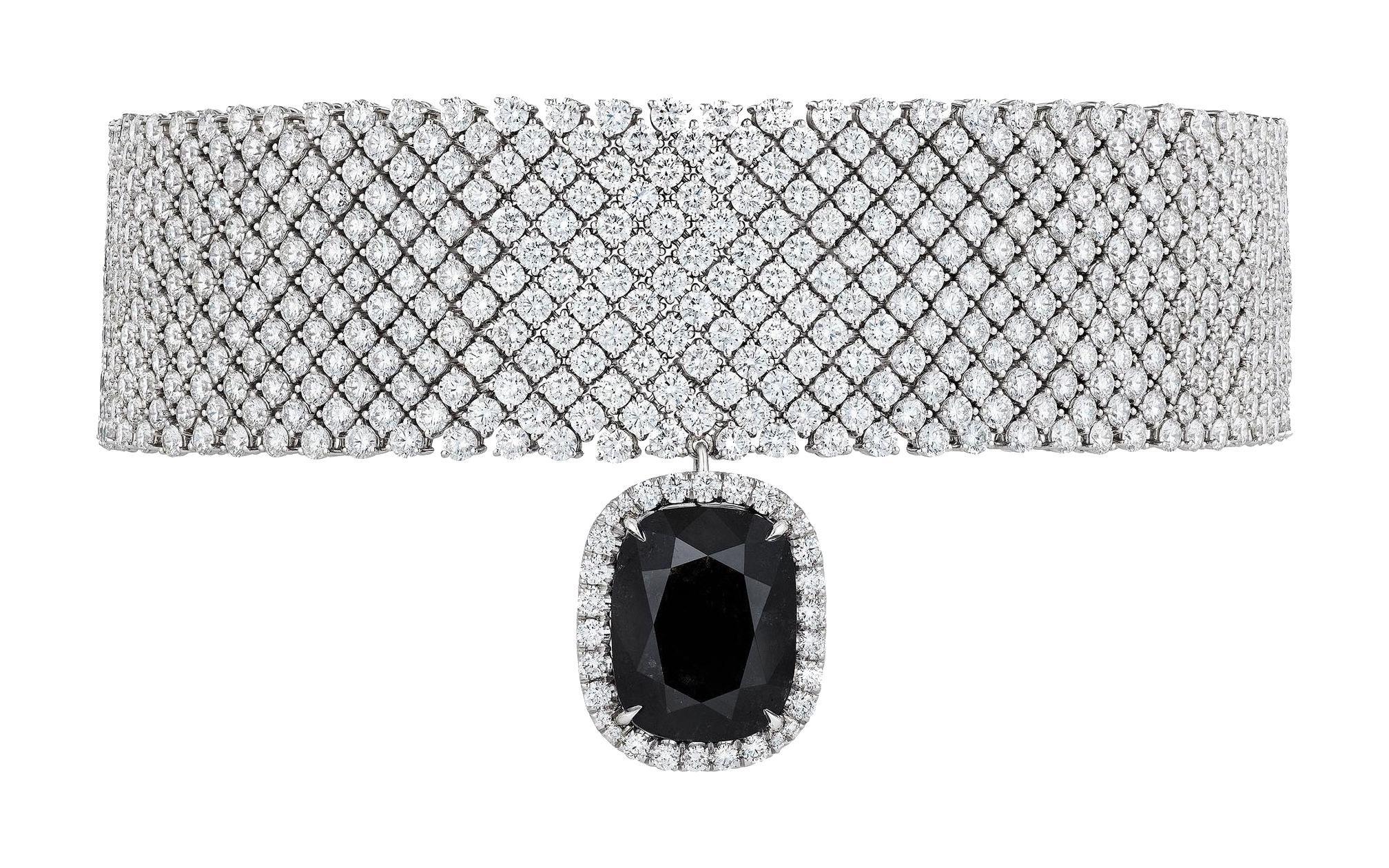 Sovereign Luminescence 106.04 Carat Choker Pendant in 18K White Gold